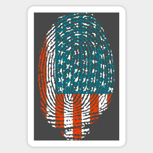 American fingerprint Magnet by Katrin Moth